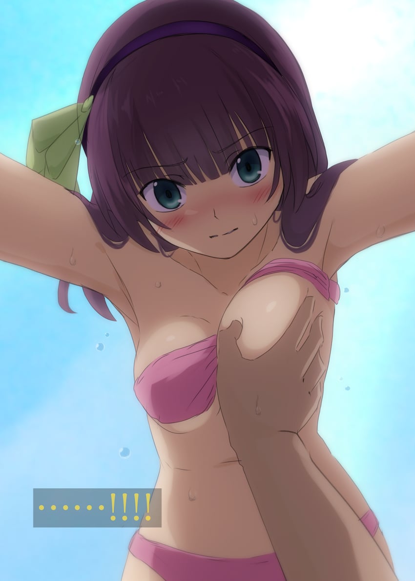 【画像】ラッキースケベで乳首コリコリッ